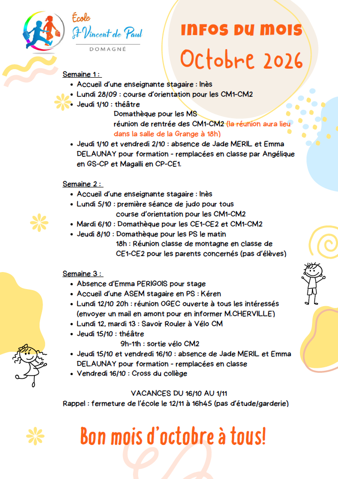infos du mois